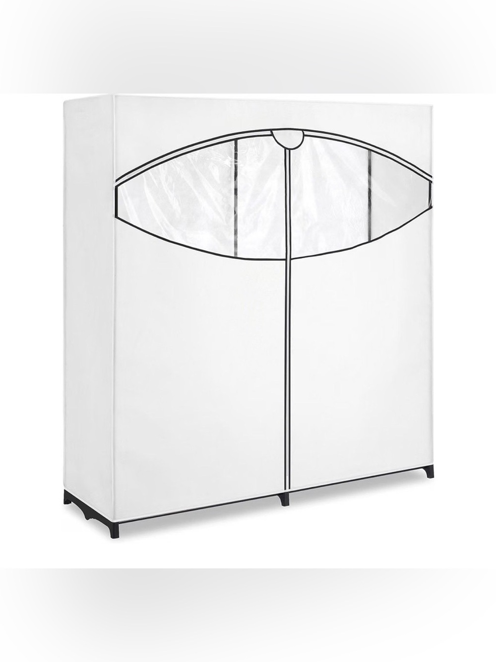 Whitmor 60-inch Extra-Wide Clothes Closet, 60” with White Cover